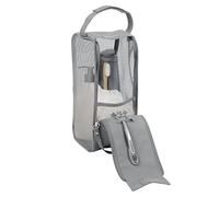 Simplify Borsa da toilette in rete da appendere, perfetta per dormitorio, palestra, rientro a scuola, università, docce del campus, Grigio, Simplify Borsa da toilette a rete sospesa