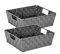 Simplify Confezione da 2 cestini portaoggetti, grigio