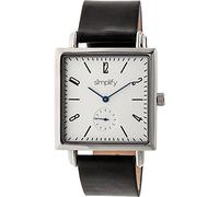 Simplify The 5000 - Orologio da polso in pelle, colore: Argento/Argento/Nero