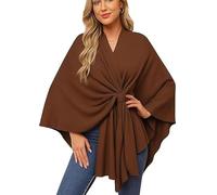 Simplifyleast Shawl Wrap, Elegant Shawl Wraps Soft Open Front Poncho Sweater,Women's Solid Color Shawls, Chic And Light (Wine)