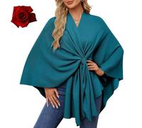 Simplifyleast Shawl Wrap, Elegant Wraps Soft Open Front Poncho Sweater, Women's Solid Color Pashmina Shawl, for Women (#10)