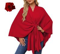 Simplifyleast Shawl Wrap, Elegant Wraps Soft Open Front Poncho Sweater, Women's Solid Color Pashmina Shawl, for Women (#11)