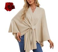 Simplifyleast Shawl Wrap, Elegant Wraps Soft Open Front Poncho Sweater, Women's Solid Color Pashmina Shawl, for Women (#2)