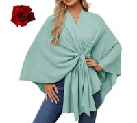 Simplifyleast Shawl Wrap, Elegant Wraps Soft Open Front Poncho Sweater, Women's Solid Color Pashmina Shawl, for Women (#13)