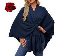 Simplifyleast Shawl Wrap, Elegant Wraps Soft Open Front Poncho Sweater, Women's Solid Color Pashmina Shawl, for Women (#12)