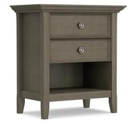 SIMPLIHOME Comodino Amherst Stand Notturno, Metallo, Agriturismo Grigio, 61 cm