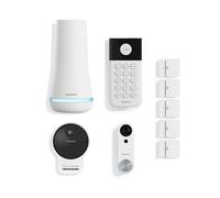 SimpliSafe Sistema di sicurezza domestica wireless Gen 3 con telecamera esterna e campanello video cablato - Monitoraggio professionale opzionale 24/7 - Nessun contratto - Compatibile con Alexa e