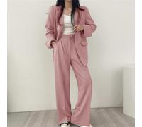 Simplistic Elegance - Completo da donna in 2 pezzi, con giacca e pantaloni classici (2XL per rosa)