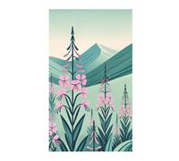 Simplistic Fireweed: Digital Art | Alpine Meadow Fireweed | Journal or Notebook for School, College, Work or Play | Bullet Style