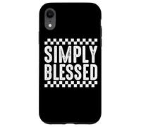 Simply Blessed - Schema a scacchiera Love Custodia per iPhone XR