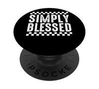 Simply Blessed - Schema a scacchiera Love PopSockets PopGrip Adesivo