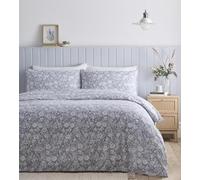 Simply Charlotte Olivia - Set copripiumino per letto super king size, motivo floreale, colore: grigio