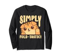 Simply Fold-Tastic Cat Lover Owner Maglia a Manica