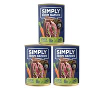 SIMPLY FROM NATURE Cibo umido per cani con anatra e carote 3 x 400g