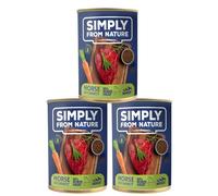 SIMPLY FROM NATURE cibo umido per cani con cavallo e semi di lino 3 x 400g