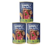 SIMPLY FROM NATURE Cibo umido per cani con cervo e grano saraceno 3 x 400g