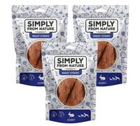 SIMPLY FROM NATURE Meat Strips Strisce di carne di coniglio per cani 3 x 80g