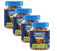 SIMPLY FROM NATURE Smart Bites Snack di capriolo per cani 4 x 130g