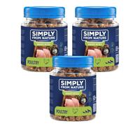 SIMPLY FROM NATURE Smart Bites Snack di pollame per cani 3 x 130g