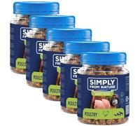 SIMPLY FROM NATURE Smart Bites Snack di pollame per cani 5 x 130g