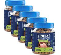 SIMPLY FROM NATURE Smart Bites Snack di tacchino per cani 5 x 130g