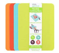 Simply Genius Set di taglieri flessibili - Tagliere in plastica codificata a colori - Superficie di taglio lavabile in lavastoviglie - Salvaspazio, confezione da 4, multicolore, 29,2 x 38,1 cm