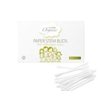 Simply Gentle Germogli di sicurezza biologici, ecologici e biodegradabili, 100% cotone biologico e steli di carta FSC, morbidi e ipoallergenici, adatti per neonati, 72 boccioli