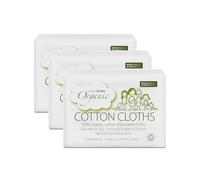 Simply Gentle Organic Salviettine asciutte/panni in cotone perfetti per pelli sensibili, panni in puro cotone per neonati, privi di odori, parabeni e alcool, multiuso, 50 pezzi (confezione da 3)