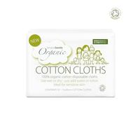 Simply Gentle Organic Salviettine asciutte/panni in cotone perfetti per pelli sensibili, panni in puro cotone per neonati, privi di odori, parabeni e alcool, multiuso, 50 pezzi