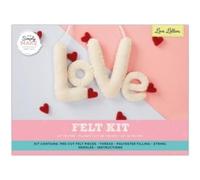 Simply Make Feltro amore con cuori, kit per infeltrimento per adulti e bambini più grandi, fai belle decorazioni per la tua casa, accessori da cucina, artigianato in feltro sono un ottimo regalo,