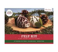 Simply Make Kit di pigne in feltro, confezione da 2, accessori per artigianato natalizio, ideale per principianti ed esperti, ottimo regalo per adulti e bambini più grandi