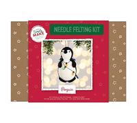Simply Make Kit per infeltrimento ad ago: pinguino con luci fatate, per bambini e adulti, include lana, aghi e tutti gli strumenti, perfetto per adulti e principianti, kit per infeltrimento ad ago e