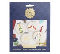 Simply Make Sew and So On - Kit di decorazioni per ricamo, per festeggiare 8, kit da cucito per hobby, idea regalo, con filo, motivo ricamato, set completo per fai da te fatto a mano