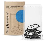 SimplyImagine Dispenser di occhiali di sicurezza, resistente, supporto in acrilico per uso industriale, dentale, laboratorio, supporto trasparente o organizer da parete, porta occhiali di sicurezza