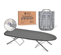 SimplySmooth Asse da Stiro Pieghevole - Da tavolo con ripiano per ferro da stiro, 77 x 30 cm, con maniglia, piedini in gomma e rivestimento di alta qualità. Perfetto per un uso pratico e salvaspazi