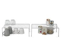 simplywire - Organizer per armadietti da cucina - Confezione da 2 ripiani - Cromato