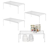 simplywire - Organizer per armadietti da Cucina - Confezione da 4 Ripiani - Acciaio Cromato