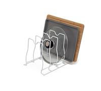simplywire - Organizer per teglie, padelle e coperchi - Acciaio rivestito in plastica bianca