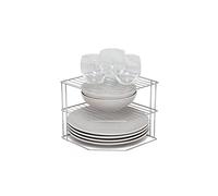 simplywire - Portapiatti a 3 ripiani - Organizer per armadietti da cucina - Cromato