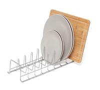 simplywire - Rastrelliera per piatti/teglie/coperchi per padelle - Organizer per credenza da cucina - Cromato