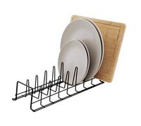 simplywire - Rastrelliera per piatti/teglie/coperchi per padelle - Organizer per credenza da cucina - Nero