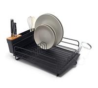 simplywire - Scolapiatti premium - Scolapiatti con portaposate e vassoio di raccolta - Acciaio verniciato a polvere nera