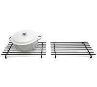 simplywire - Sottopentola - Confezione da 2 - Resistente al calore - Protezione del piano di lavoro della cucina - Grande - Nero