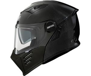 Simpson Darksome Carbon, casco ribaltabile XS male Nero Opaco