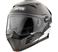 Simpson Darksome Hellfire, casco flip up S female Nero/Bianco