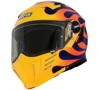 Simpson Darksome Wildfire, casco flip up M female Giallo/Arancione/Lilla