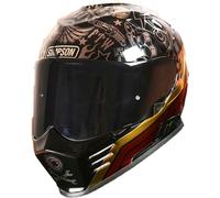 Simpson Venom Tattoo, casco integrale XXL female Nero/Oro/Rosso/Grigio