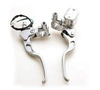 Simpuglio del cilindro principale della pompa della frizione freno da 2 mm per il manubrio della leva idraulica compatibile con moto elettrico ATV per moto per numero 22 mm(Silver AB)