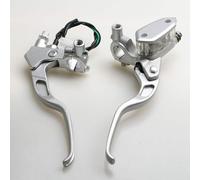 Simpuglio del cilindro principale della pompa della frizione freno da 2 mm per il manubrio della leva idraulica compatibile con moto elettrico ATV per moto per numero 22 mm(Silver AB-FY)
