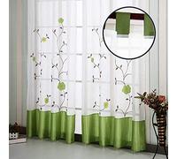 SIMPVALE 2 pezzi Tende in voile, 140 x 275 cm, in poliestere, per interni e finestre, per soggiorno, camera da letto, ufficio, trasparenti, eleganti pannelli